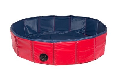 K&F DOGGY POOL PISCINA AZUL / ROJO 80 X 20CM
