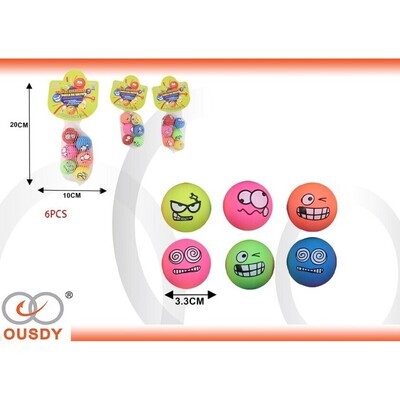 BOLSA DE 6 PELOTAS SALTARINA ICONO