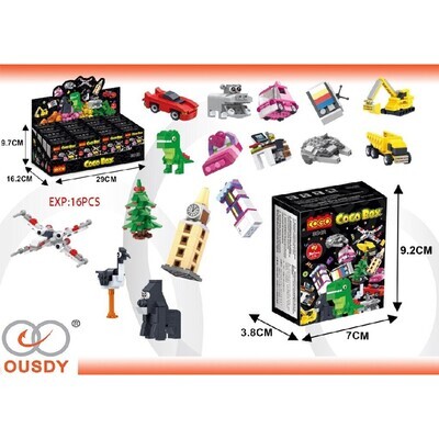 PUZZLE BLOQUES DIY CON SORPRENSA EXP:16PCS