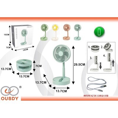 VENTILADOR CON CARGADOR USB
