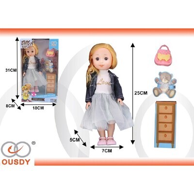 CAJA MUNECA SILICONA CON CHAQUETA