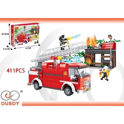 PUZZLE DE BLOQUE BOMBERO 411PCS