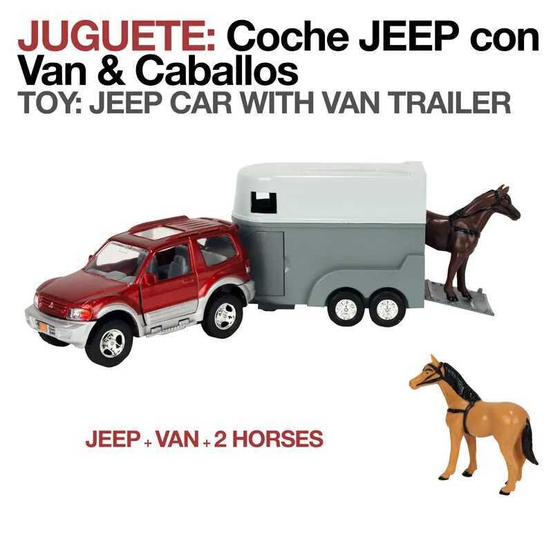 JUGUETE: COCHE JEEP CON VAN & CABALLOS 2195 JUGUETE: COCHE JEEP CON VAN & CABALLOS 2195
