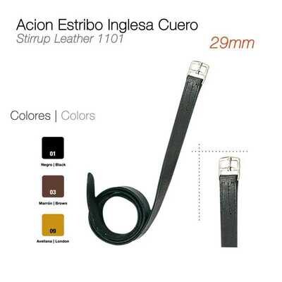 ACIÓN ESTRIBO INGLESA CUERO 29MM