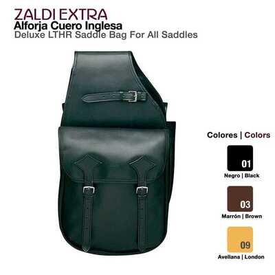 ALFORJA CUERO ZALDI EXTRA INGLESA