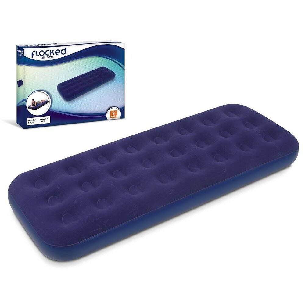 Colchón-cama hinchable flocado 191x73x22