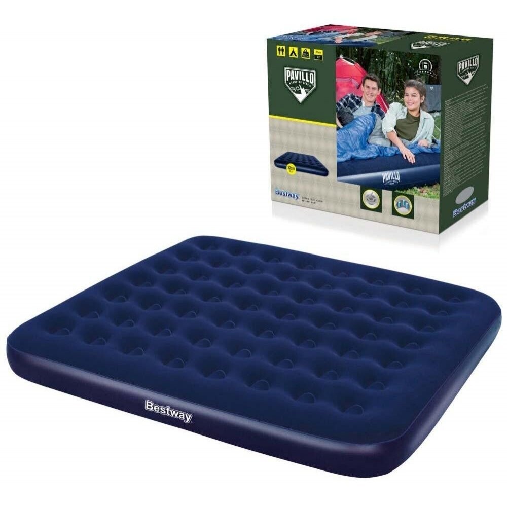 Colchón hinchable flocado 203x152x22 cm