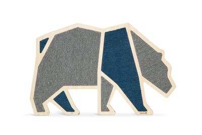 K&BZ RASCADOR DE MADERA PARA SUELO OSO AZUL 84 X 54CM