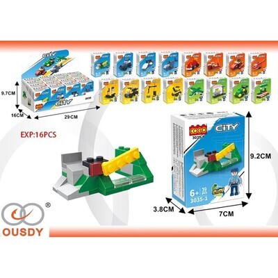 PUZZLE DE BLOQUE VEHICULOS EXP:16PCS