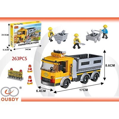 PUZZLE DE BLOQUE CAMION CONSTRUCCION 263PCS