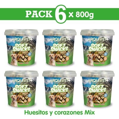 Pack  6 Huesitos y corazones mix 800 gr