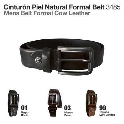 CINTURÓN PIEL NATURAL FORMAL BELT 3485
