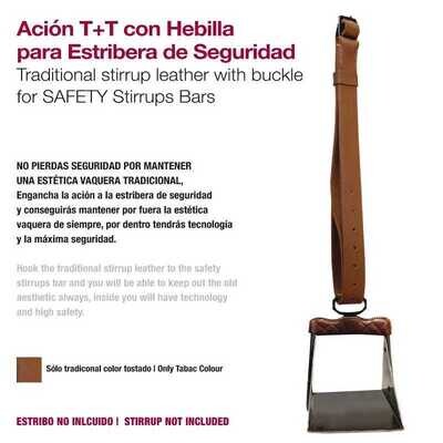 ACIÓN ESTRIBO VAQUERA 2G TRADICIONAL MIXTA HEBILLA