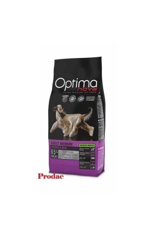 OPTIMA NOVA ADULT MEDIUM POLLO/Arroz 12 KG.