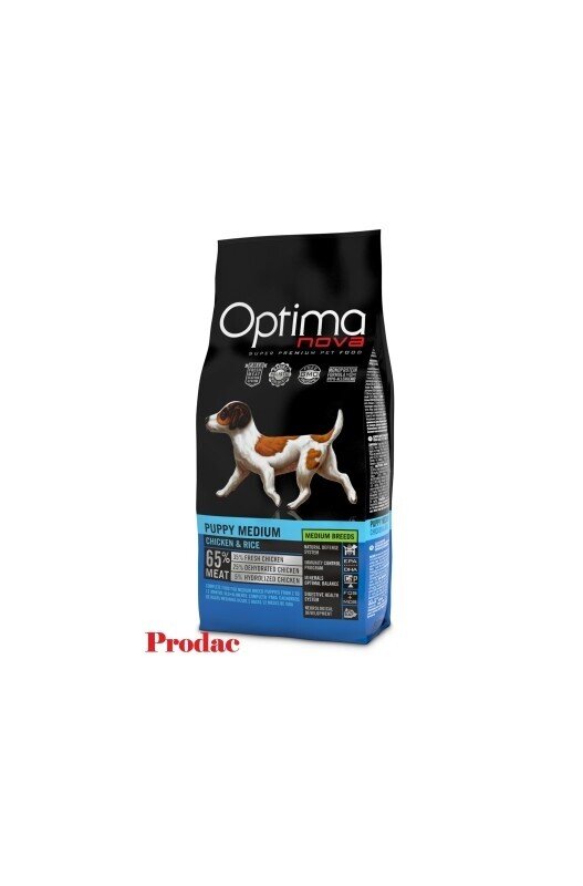 OPTIMA NOVA PUPPY MEDIUM 12 KG. Pollo/Arroz