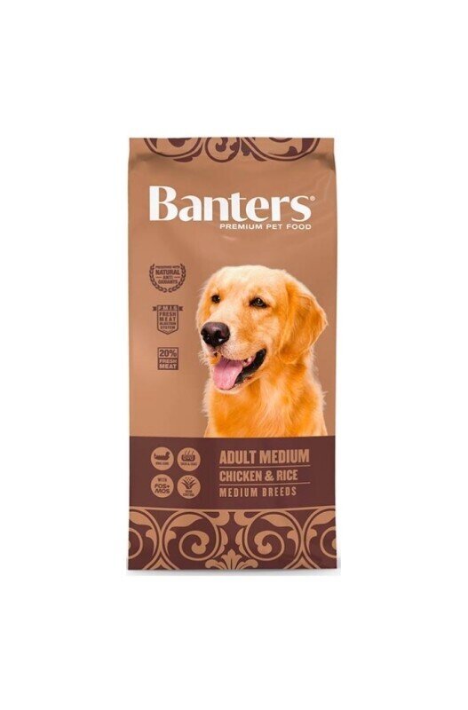 BANTERS DOG ADULT MEDIUM Chicken&Rice 3KG.