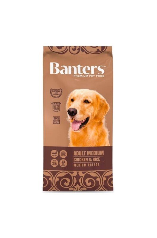 BANTERS DOG ADULT MEDIUM Chicken&Rice 15 Kg. BANTERS DOG ADULT MEDIUM Chicken&Rice 15 Kg.