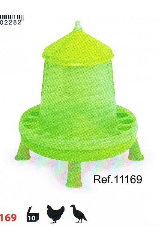 TOLVA PLASTICO AVES 8 KG CON PATAS. PISTACHO