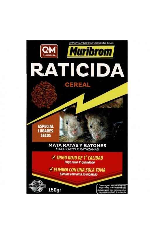 RATICIDA QM BR.CEREAL Estuche 150 Gr.