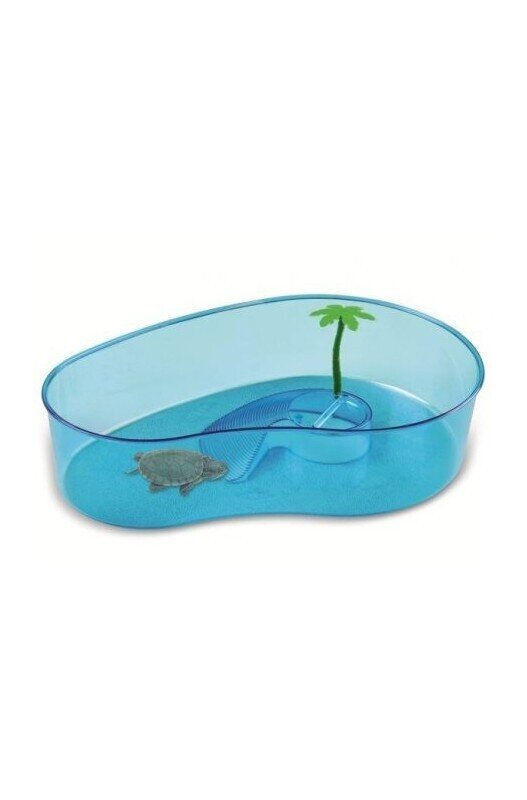 TORTUGUERA OVAL CON PALMERA 32x24cm.