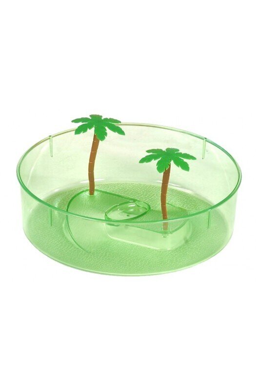 TORTUGUERA REDONDA 2 Palmeras. 24,5 x 24,5 x 6,5cm.