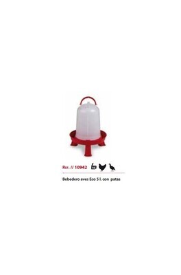 BEBEDERO POLLITO ECO 5 LTS,Con Patas.ROJO