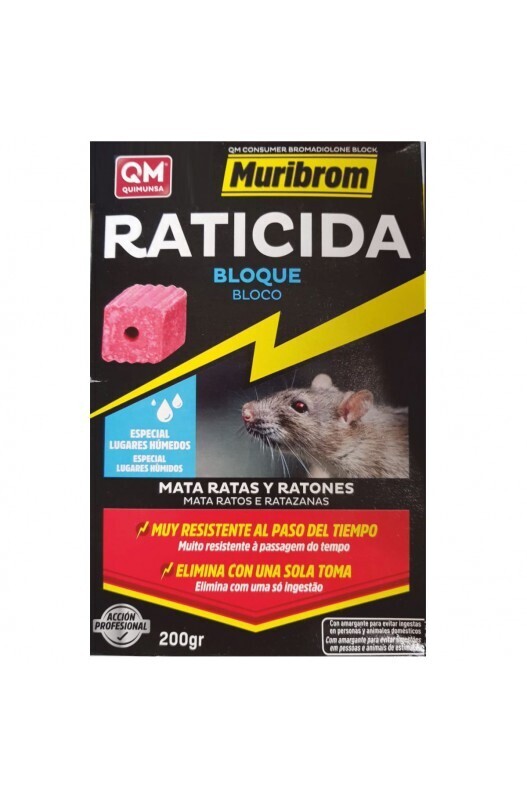 RATICIDA QM BR. BLOQUE .Estuche 200 GR.