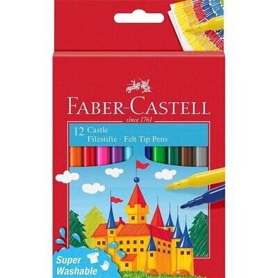 Estuche 12 Rotuladores Faber-Castell colores