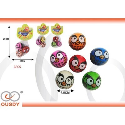 BOLSA DE 3 PELOTA SALTARINA PAJARO