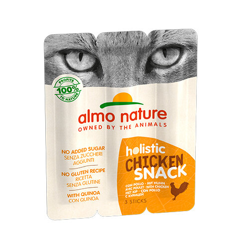 CAT SNACK AZUL POLLO 3X5G DOS UNIDADES