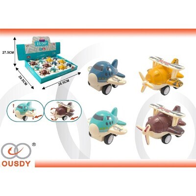 CAJA AVION METALICO EXP:12PCS