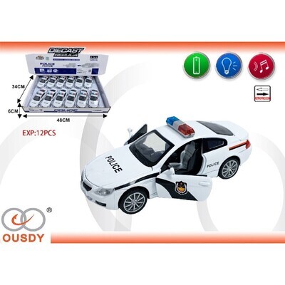 COCHE DEPORTIVO POLICIA METALICO EXP:12PCS