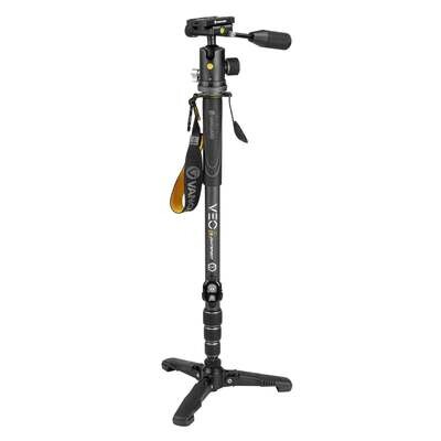 Veo 2S CM-264TBP120T - Monopie de carbono con pie retr�ctil, r�tula de bola