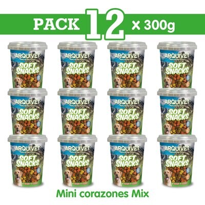 Pack 12 Mini corazones mix 300 gr