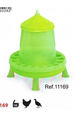 TOLVA PLASTICO AVES 8 KG CON PATAS. PISTACHO