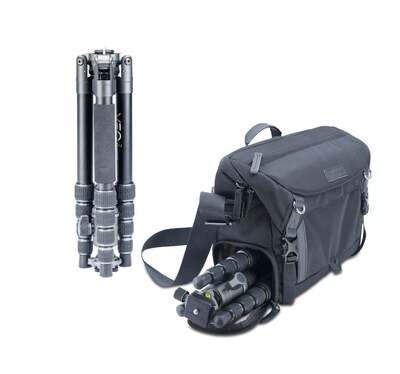 Kit de tr�pode Veo 2GO 265AB y bolsa Veo GO 34M BK