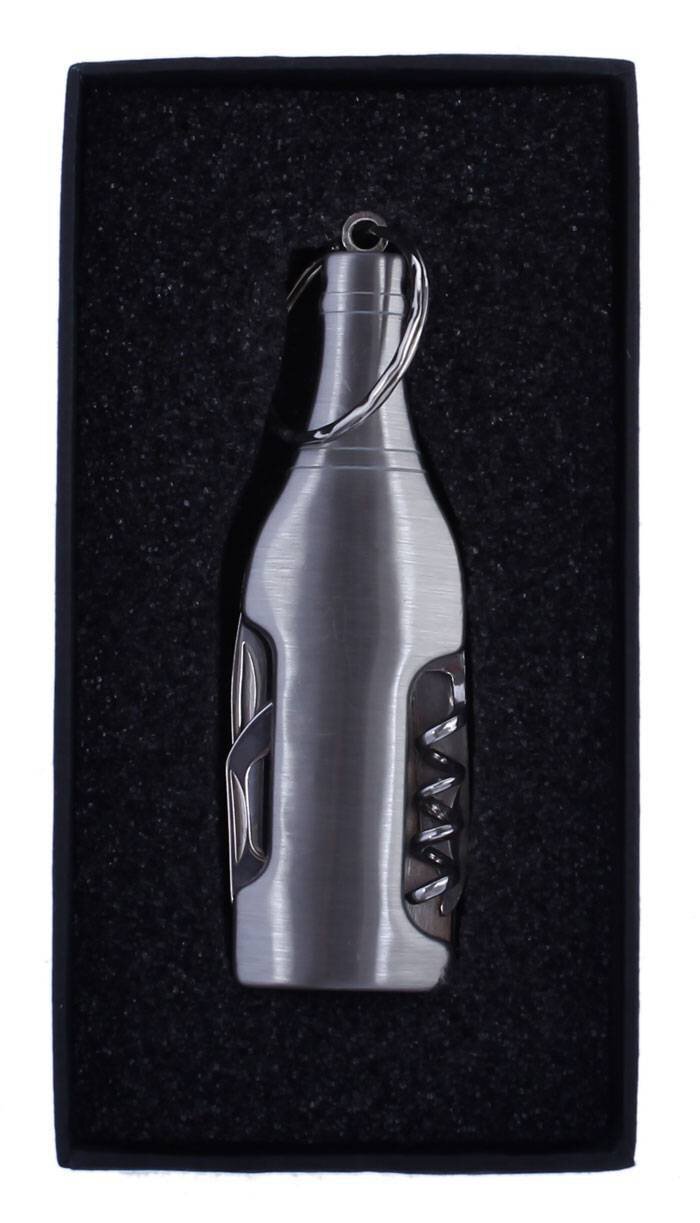 LLAVERO BOTELLA NAVAJA + MULTIUSOS EN CAJA LLAVERO BOTELLA NAVAJA + MULTIUSOS EN CAJA