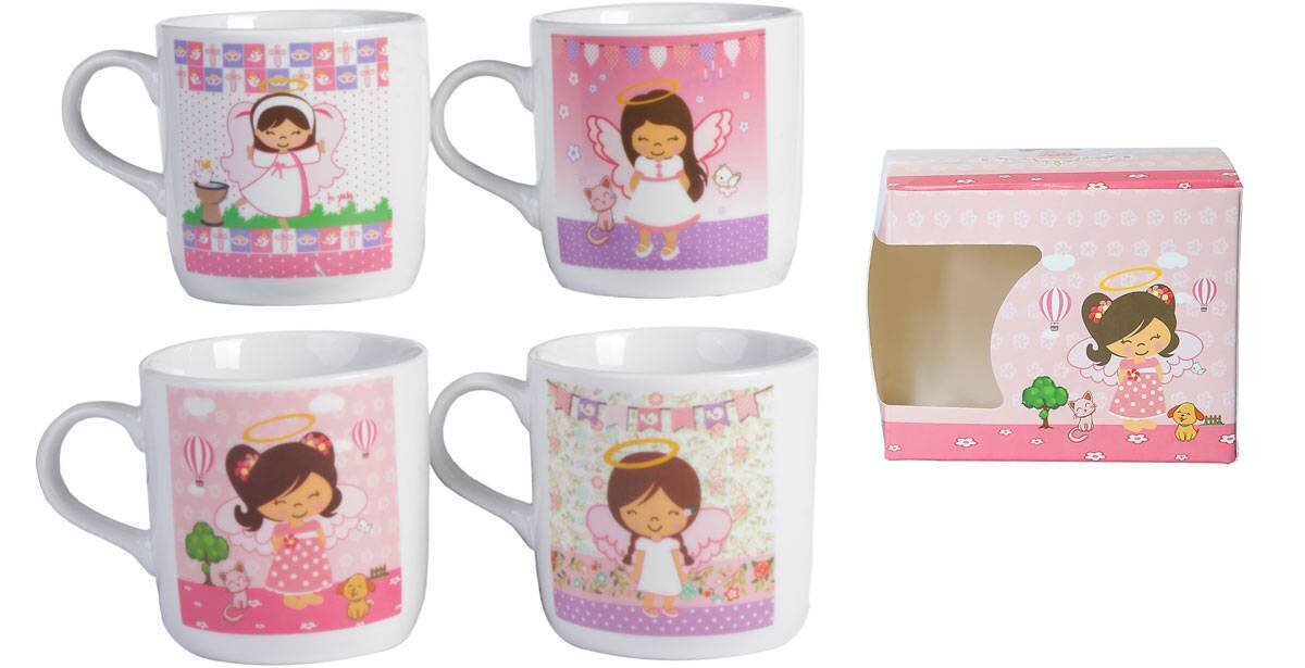 TAZA COMUNIÓN NIÑA PRESENTADA EN CAJA
