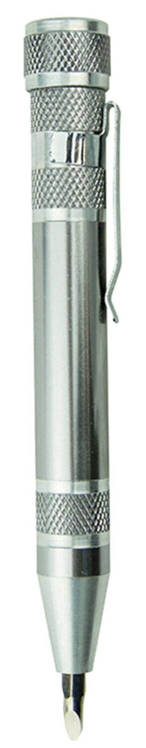 MULTIHERRAMIENTAS METAL CON 6 ACCESORIOS PLATA