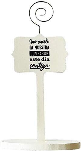 PINZA PORTAFOTOS "QUE SUERTE LA NUESTRA"