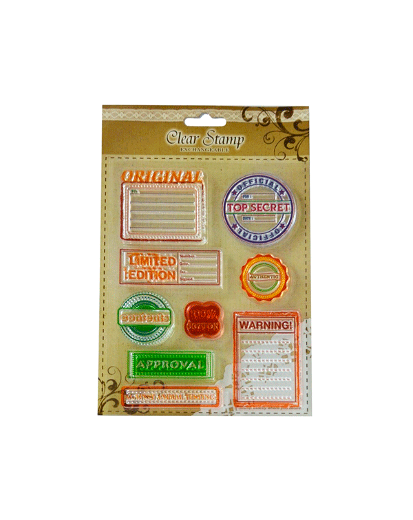 SET DE 9 SELLOS ACRILICOS MENSAJES