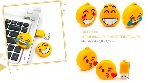 MEMORIA USB EMOTICONOS 4GB