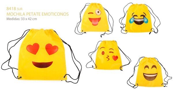 MOCHILA PETATE EMOTICONOS