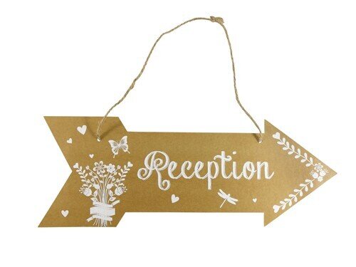 CARTEL FLECHA RECEPTIÓN