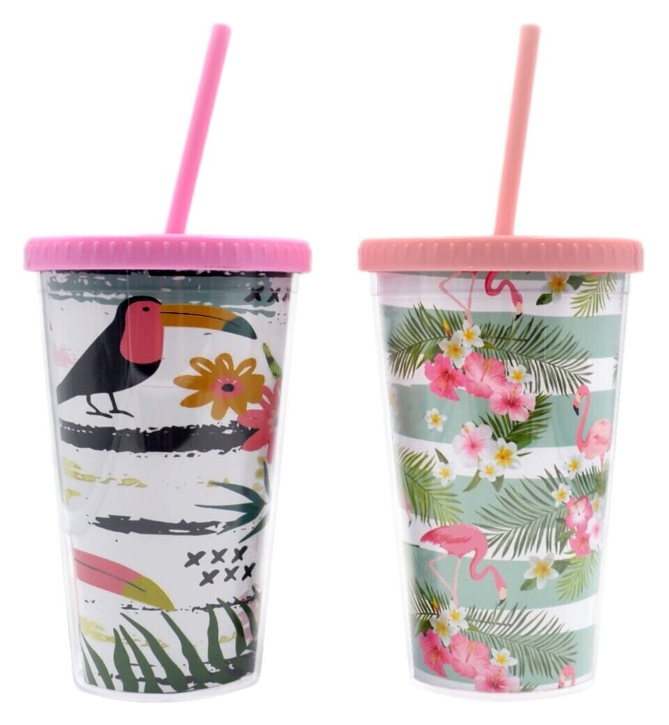 VASO PVC "FLAMENCOS"