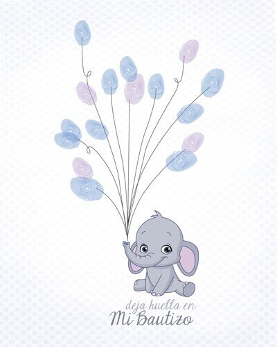 LIENZO ÁRBOLES DE HUELLAS PARA BAUTIZOS