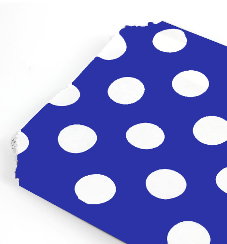 LOTE 25 BOLSAS PAPEL LUNARES DE REGALO AZUL MARINO