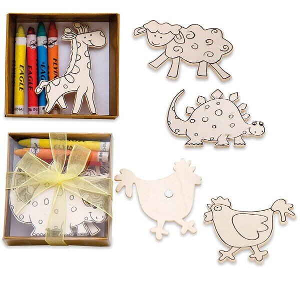 MADERA IMÁN PARA COLOREAR INFANTIL