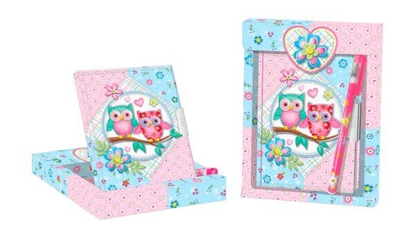 SET DE REGALO DIARIO Y BOLÍGRAFO "BÚHOS"