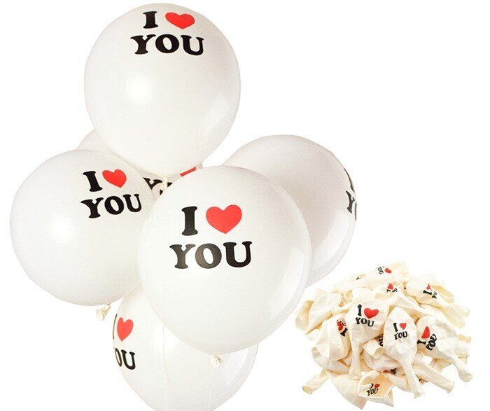 SET  100 GLOBOS "I LOVE YOU"
